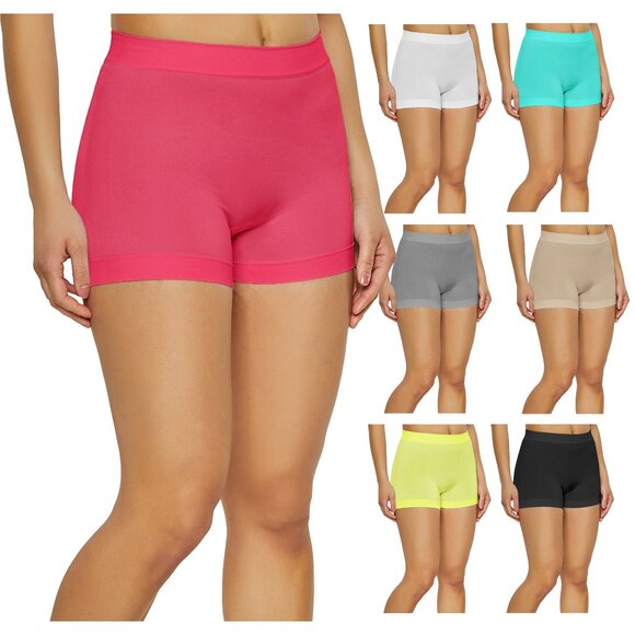 Women's Soft High Waisted Biker Bottom Shorts - Yoga Gym Running Ladies Pants - Picture 12 of 16